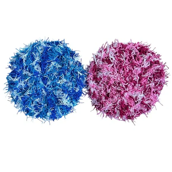 Hand Crafted Colorful Scrubbing Kitchen or Spa Pads Reusable Crocheted Polyester - Picture 4 of 11